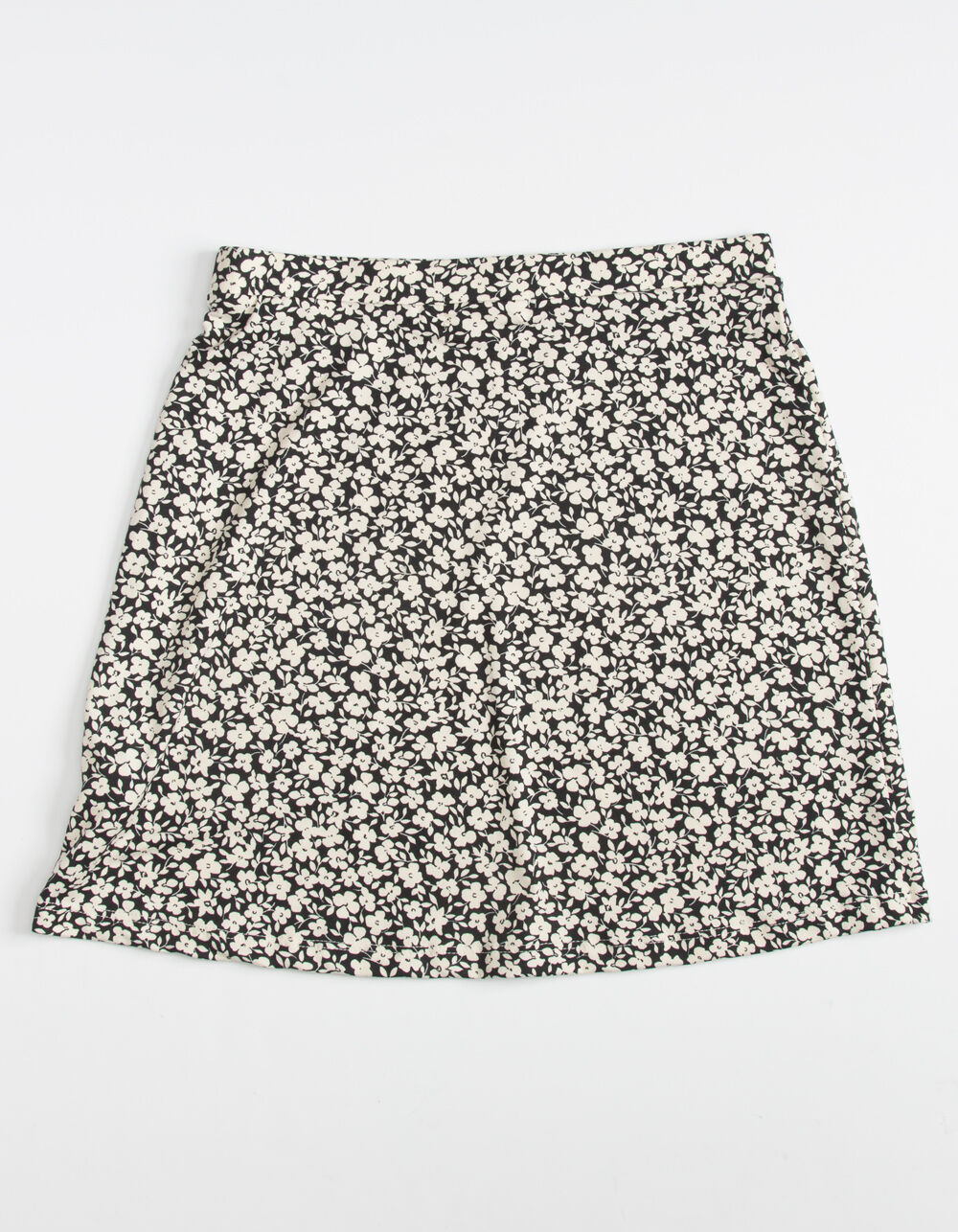 WHITE FAWN Knit Floral Girls Skater Skirt - BLACK COMBO | Tillys