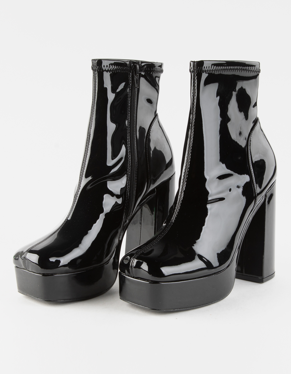 silbar estrecho Disminución STEVE MADDEN Bianca Patent Platform Womens Boots - BLACK | Tillys