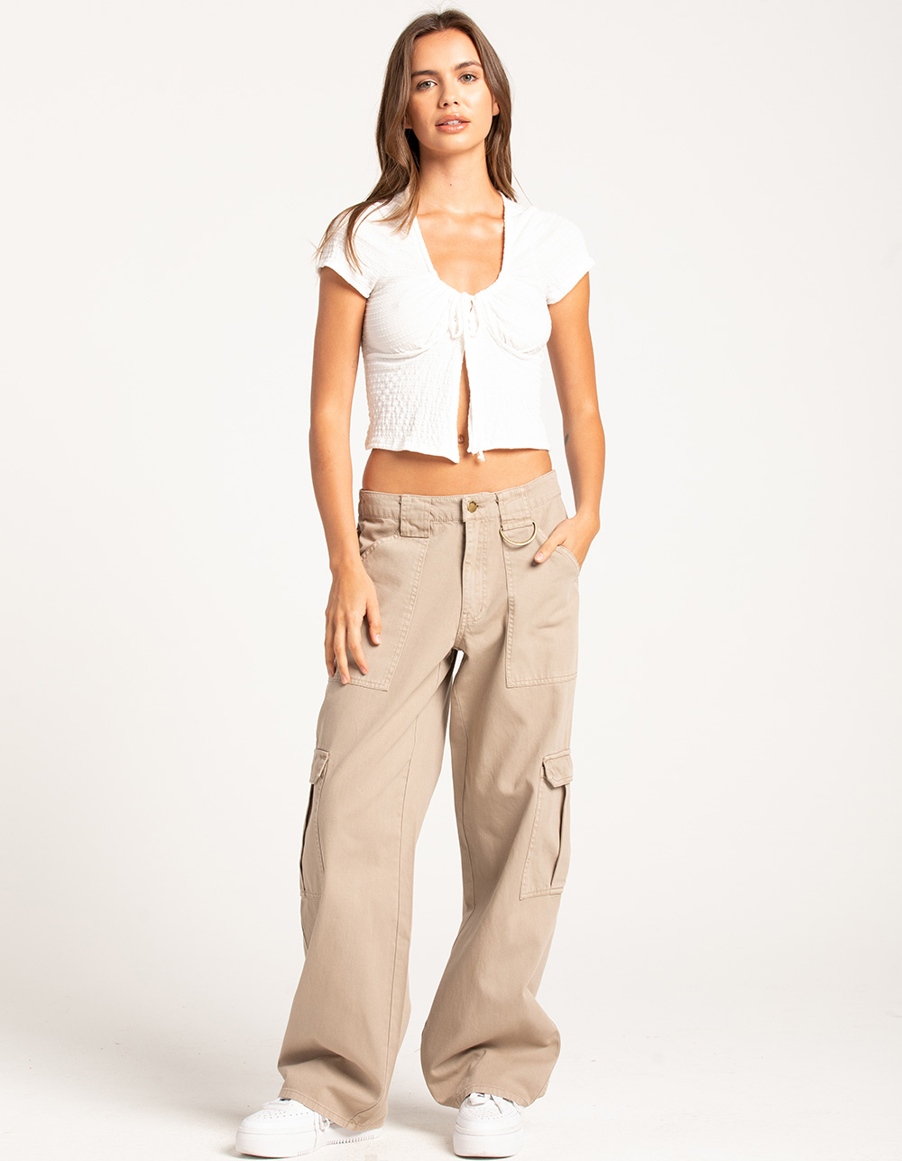Bisley Ladies Mid-Rise Stretch Cotton Drill Cargo Pants Womens