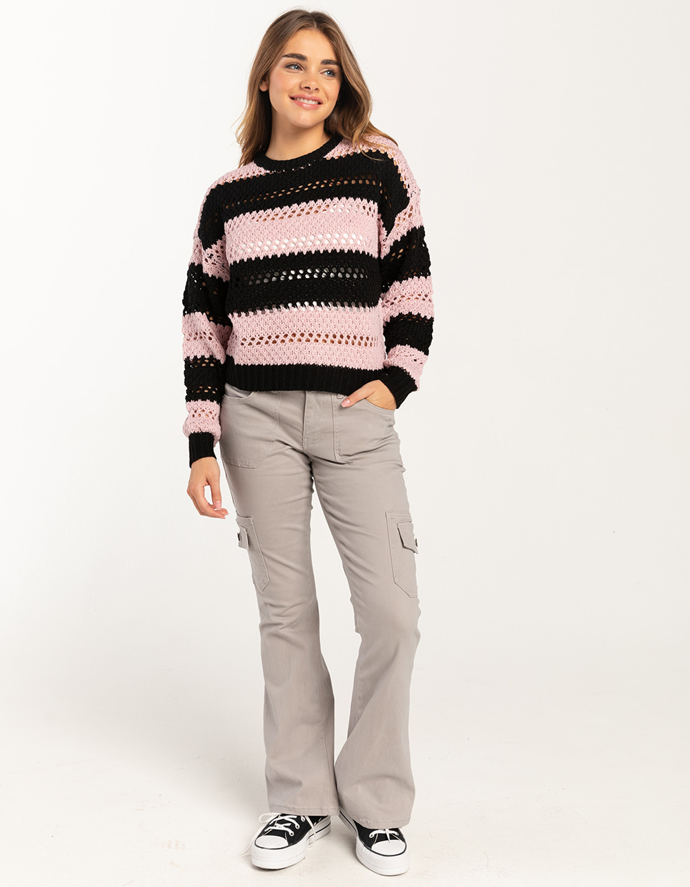 FULL TILT Swirl Girls Pullover Sweater