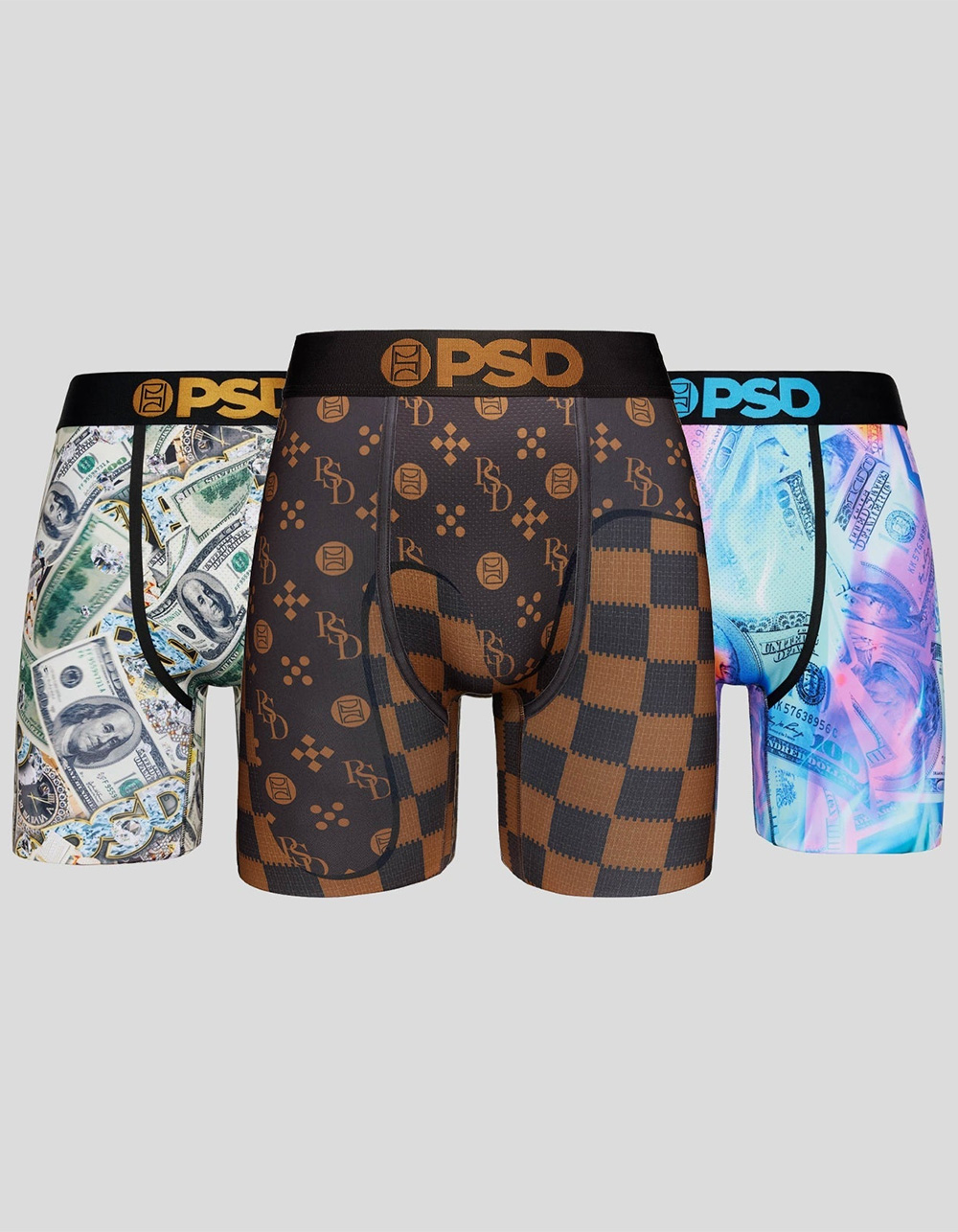 PSD Luxury Funds 3 Pack Mens Boxer Briefs - MULTI | Tillys