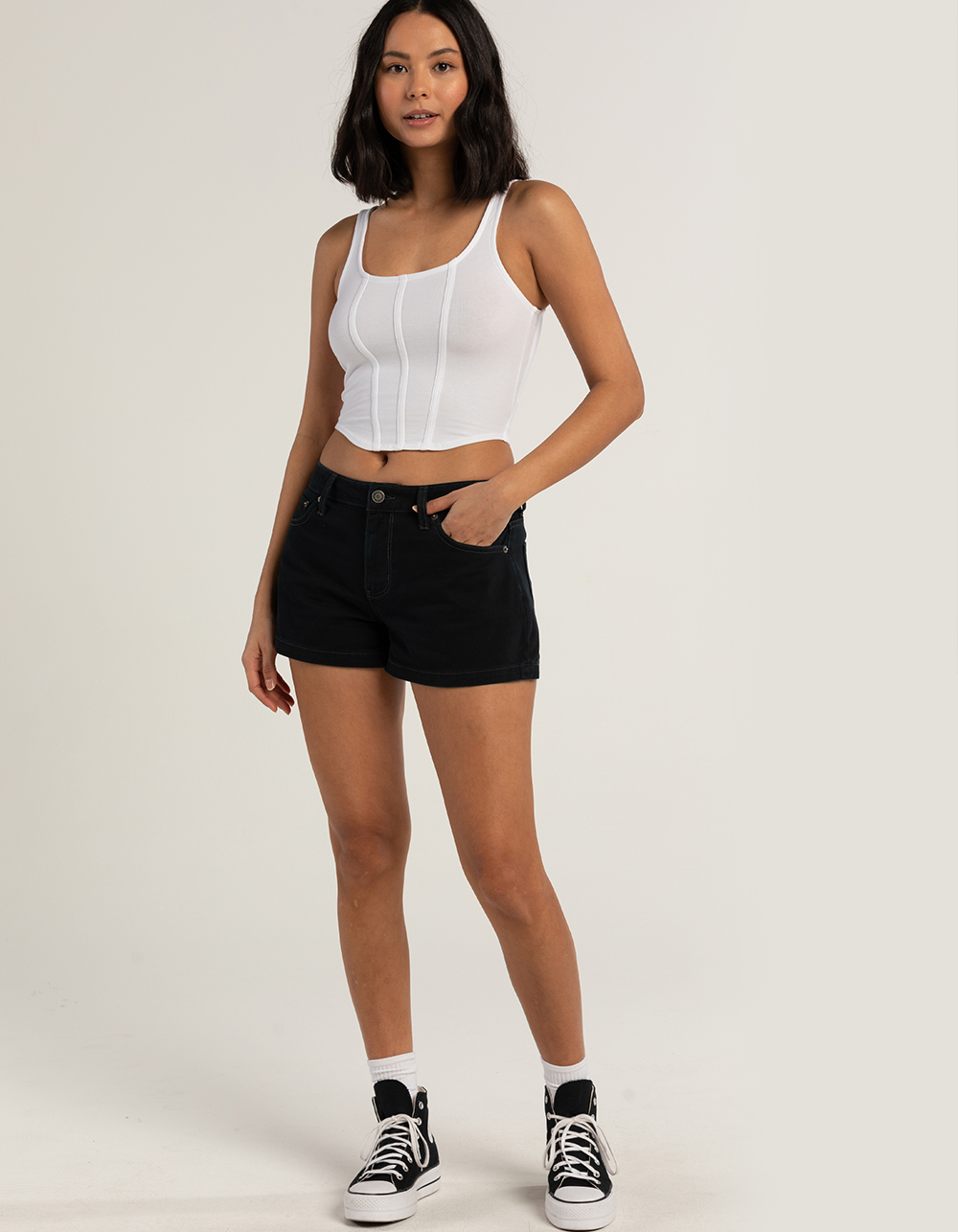 RSQ Womens Low Rise Baggy Shorts - BLACK | Tillys