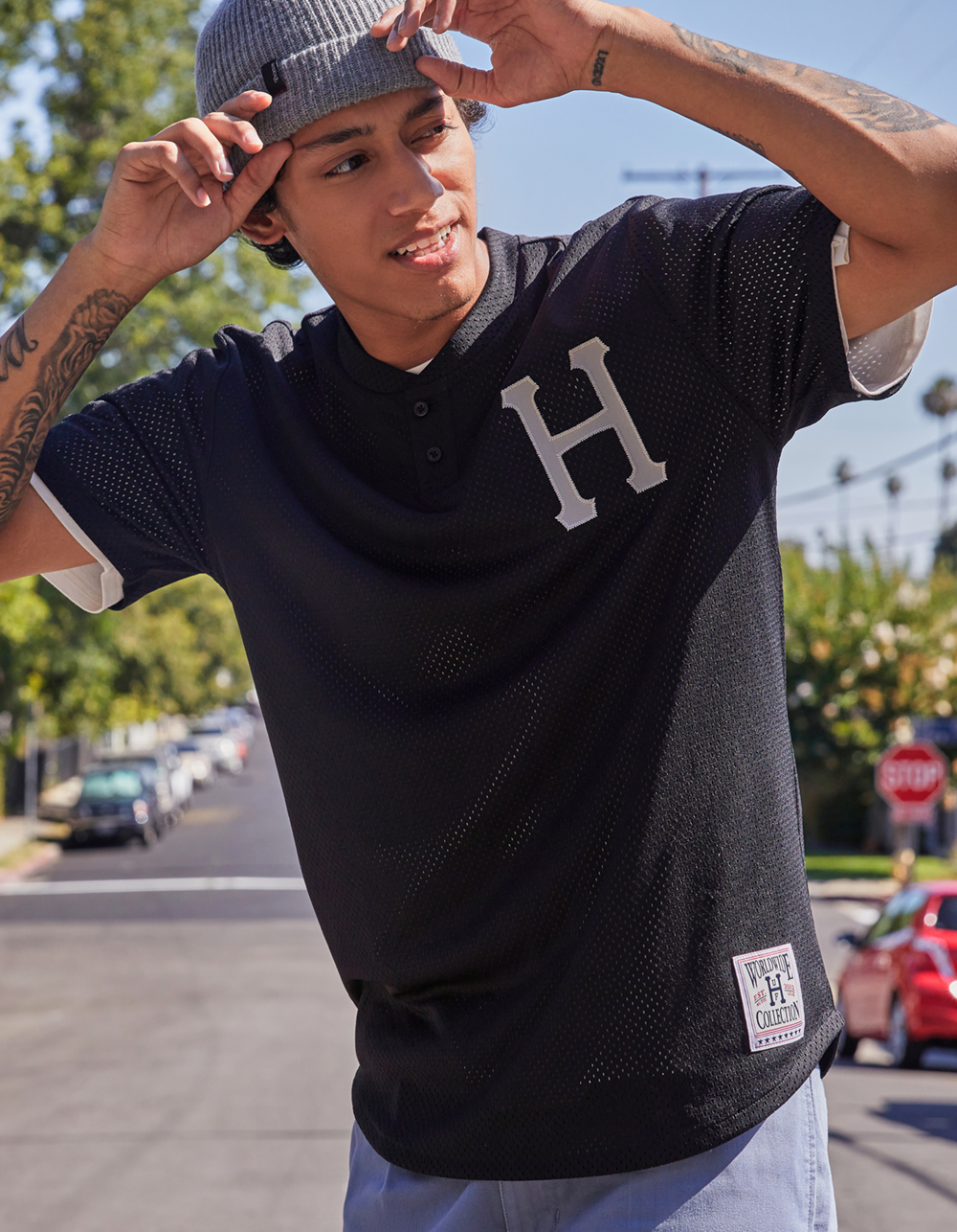 Nike SB Henley Baseball T-Shirt - White/Black - New Star