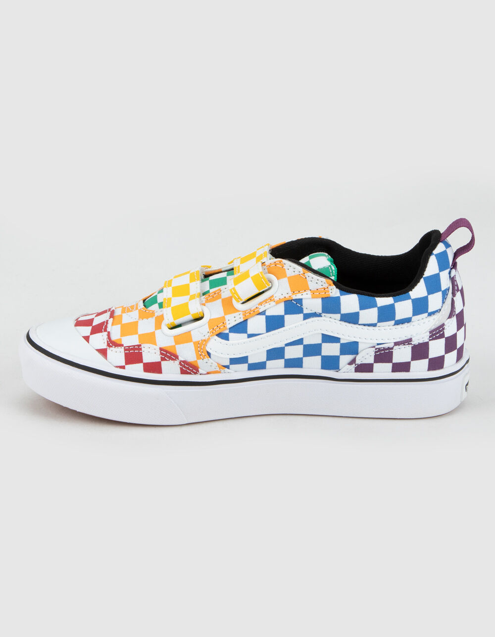 VANS Checkerboard ComfyCush New Skool Velcro Juniors Shoes - MULTI | Tillys