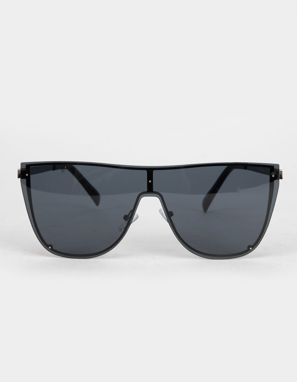 BLUE CROWN Rimless Shield Sunglasses - BLACK | Tillys