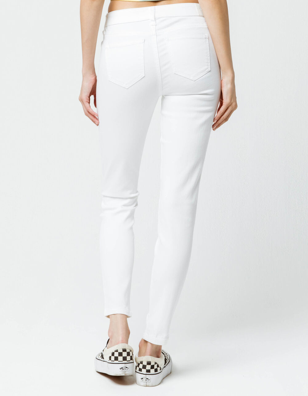 CELEBRITY PINK Mid Rise White Womens Denim Skinny Jeans - WHITE | Tillys