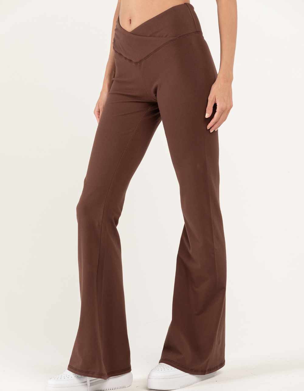 Women's Mid-rise Corduroy Flare Pants - Wild Fable™ Dark Brown 16 : Target