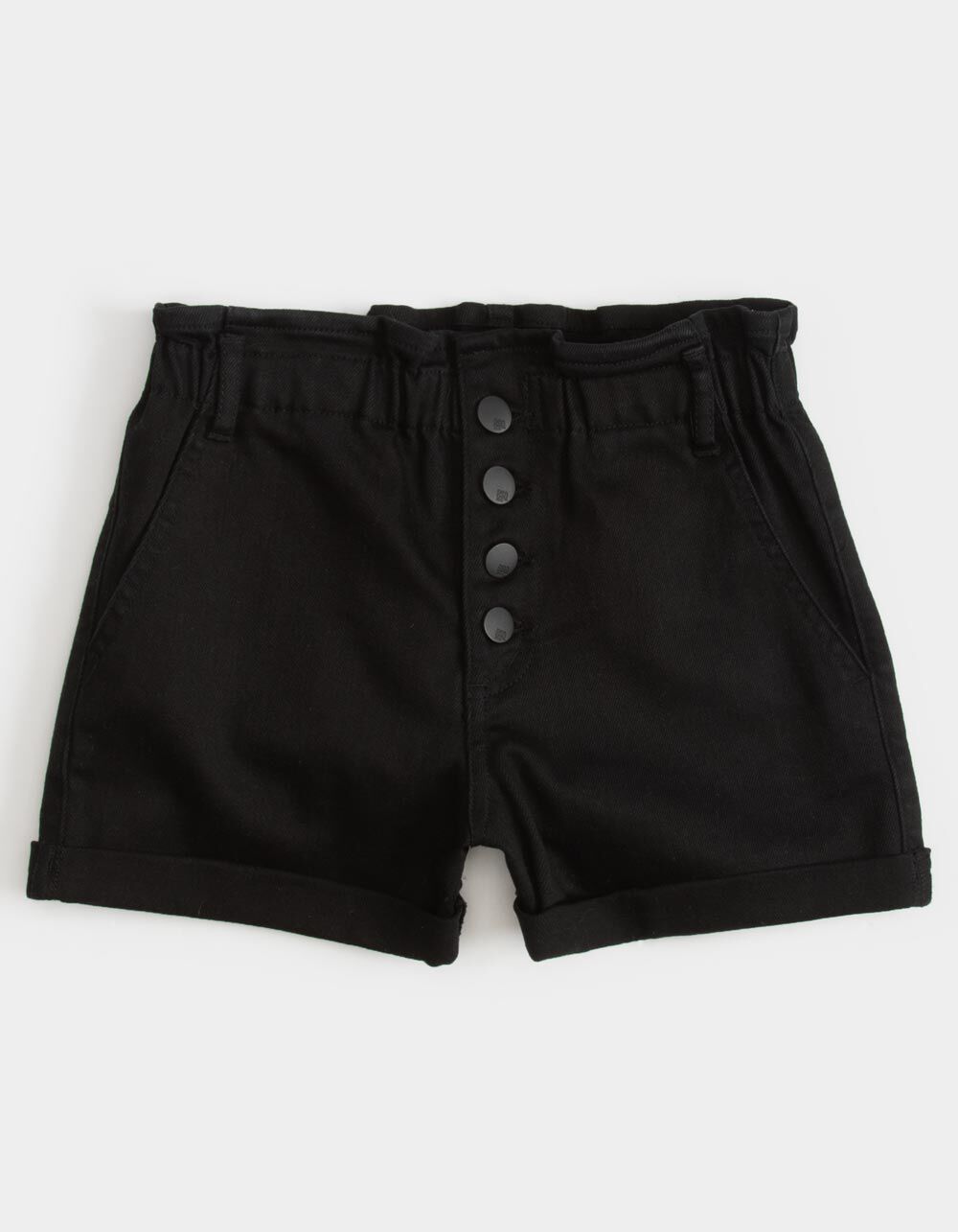 RSQ Girls Paperbag Denim Shorts - BLACK | Tillys