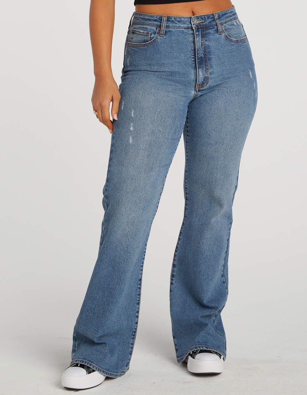 RSQ Womens Low Rise Flare Jeans - MEDIUM WASH, Tillys