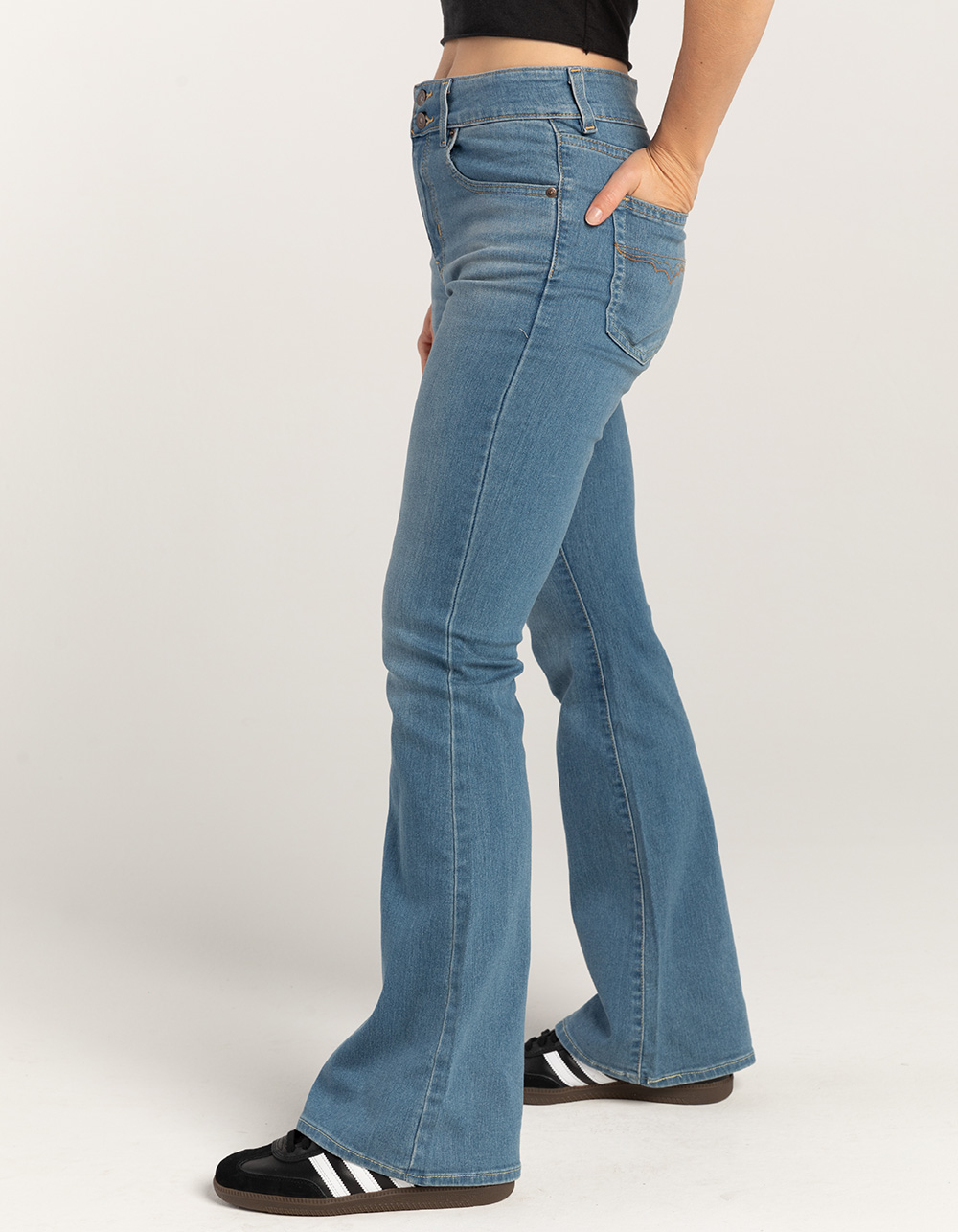 LEVI'S 726 Western Flare Womens Jeans - Camp Denim - MEDIUM STONE | Tillys