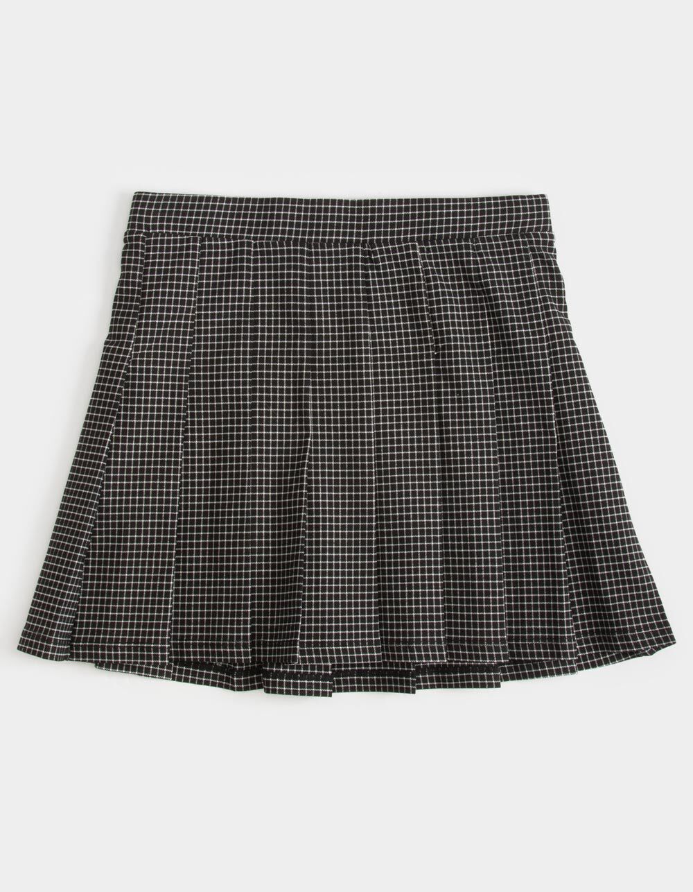 FULL TILT Plaid Girls Tennis Skirt - BLACK/WHITE | Tillys