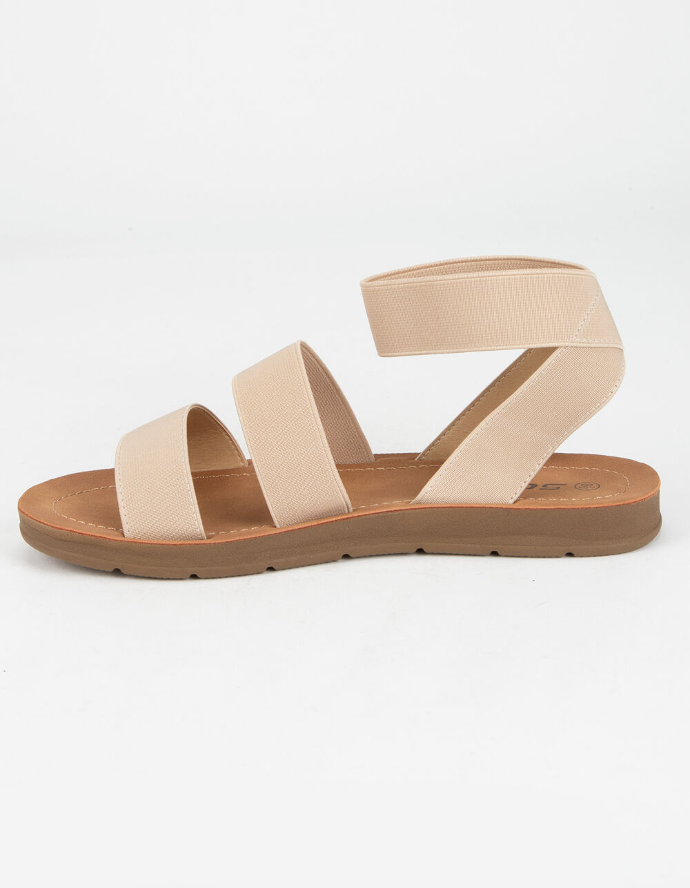 SODA Elastic Banded Ankle Strap Womens Sandals - NATURAL | Tillys