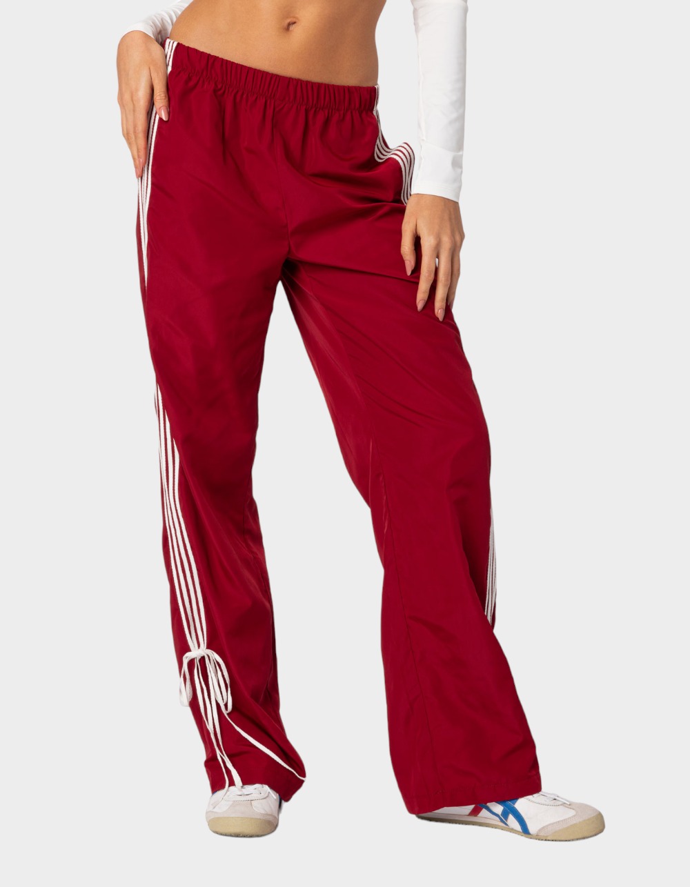 EDIKTED Remy Ribbon Womens Track Pants - RED | Tillys