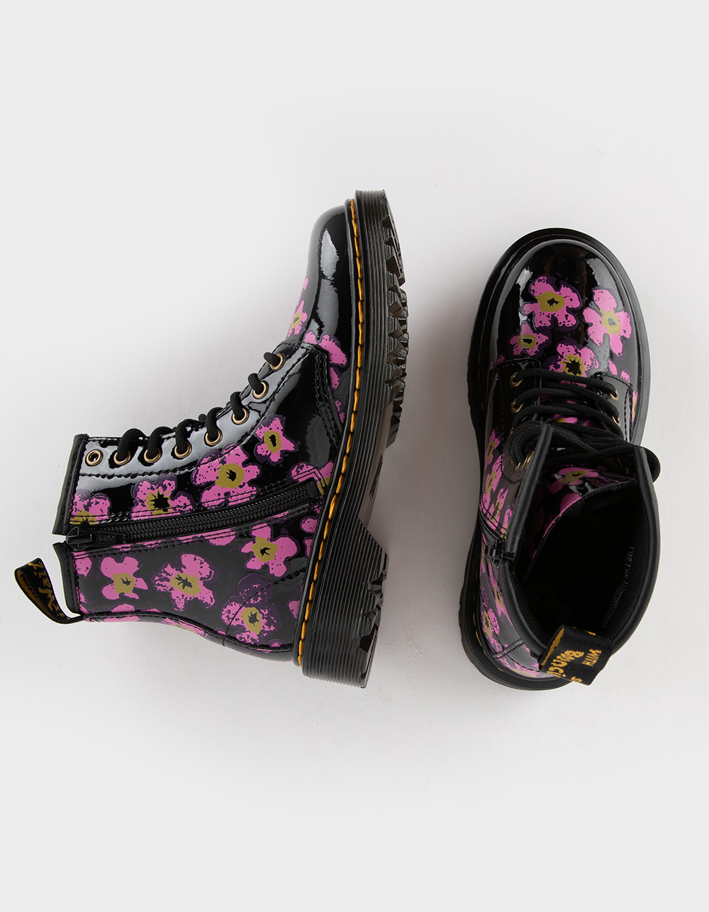 DR. MARTENS 1460 Junior Lace Up Girls Boots - BLK/PINK | Tillys
