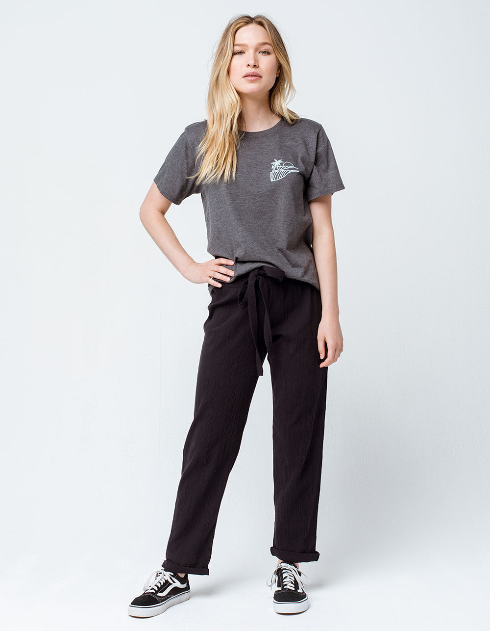 O'NEILL Waves Charcoal Womens Tee - CHARCOAL | Tillys