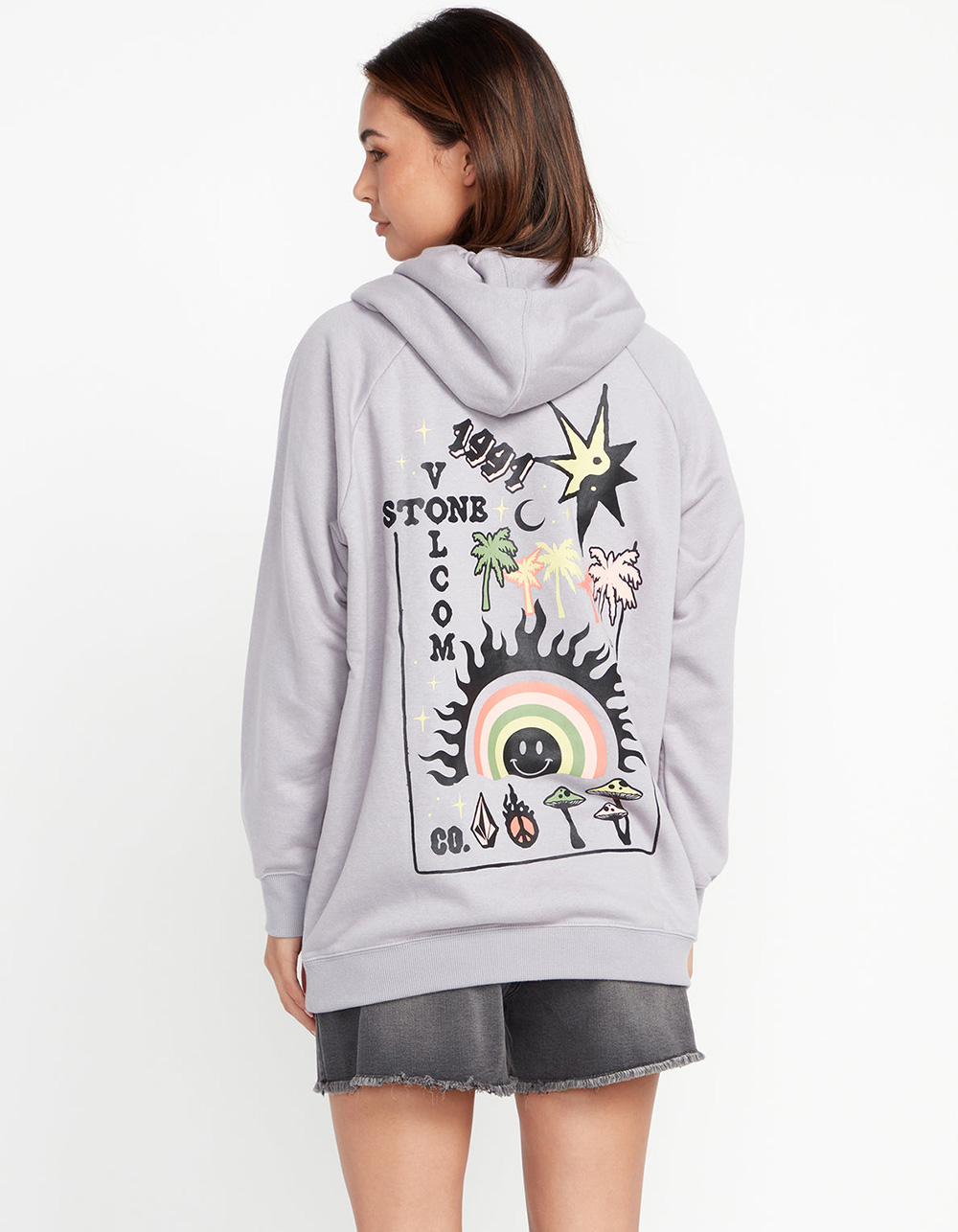 VOLCOM Truly Stoked Womens Hoodie - GRAY | Tillys