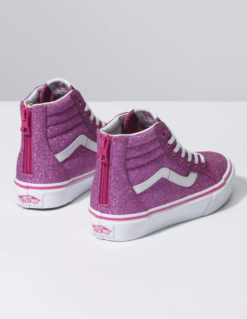 VANS Sk8-Hi - PINK Girls Shoes Zip Glitter | Tillys