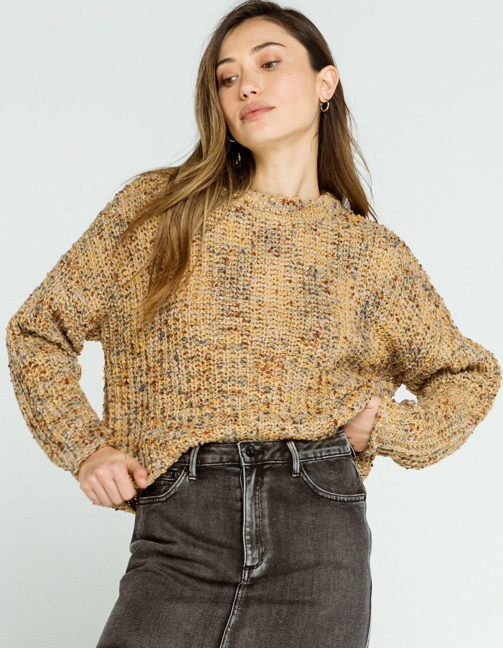 FULL TILT Nubby Womens Tan Pullover Sweater - TAN | Tillys