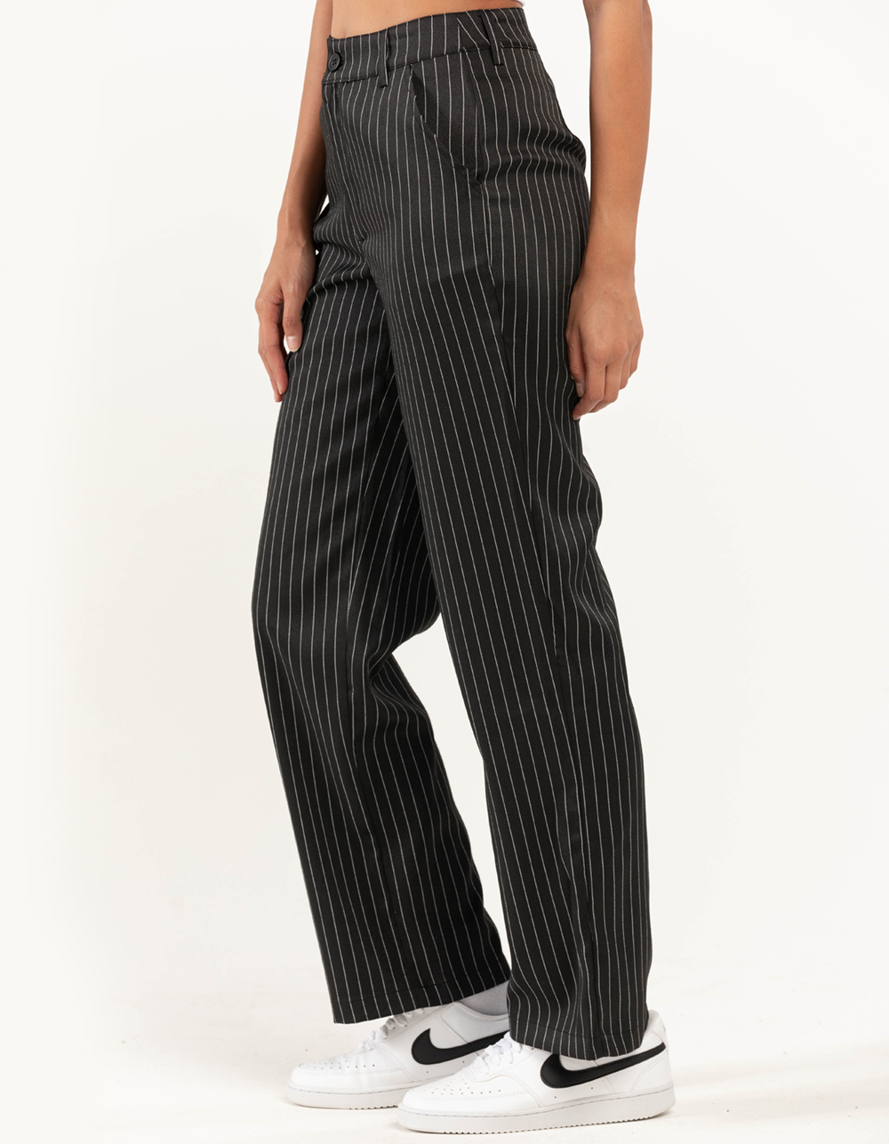 RSQ Womens Pinstripe Pants - BLK/WHT