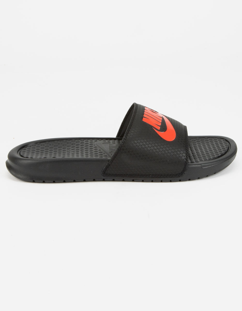 NIKE Benassi JDI Mens Black & Red Slide Sandals - BLACK/RED | Tillys