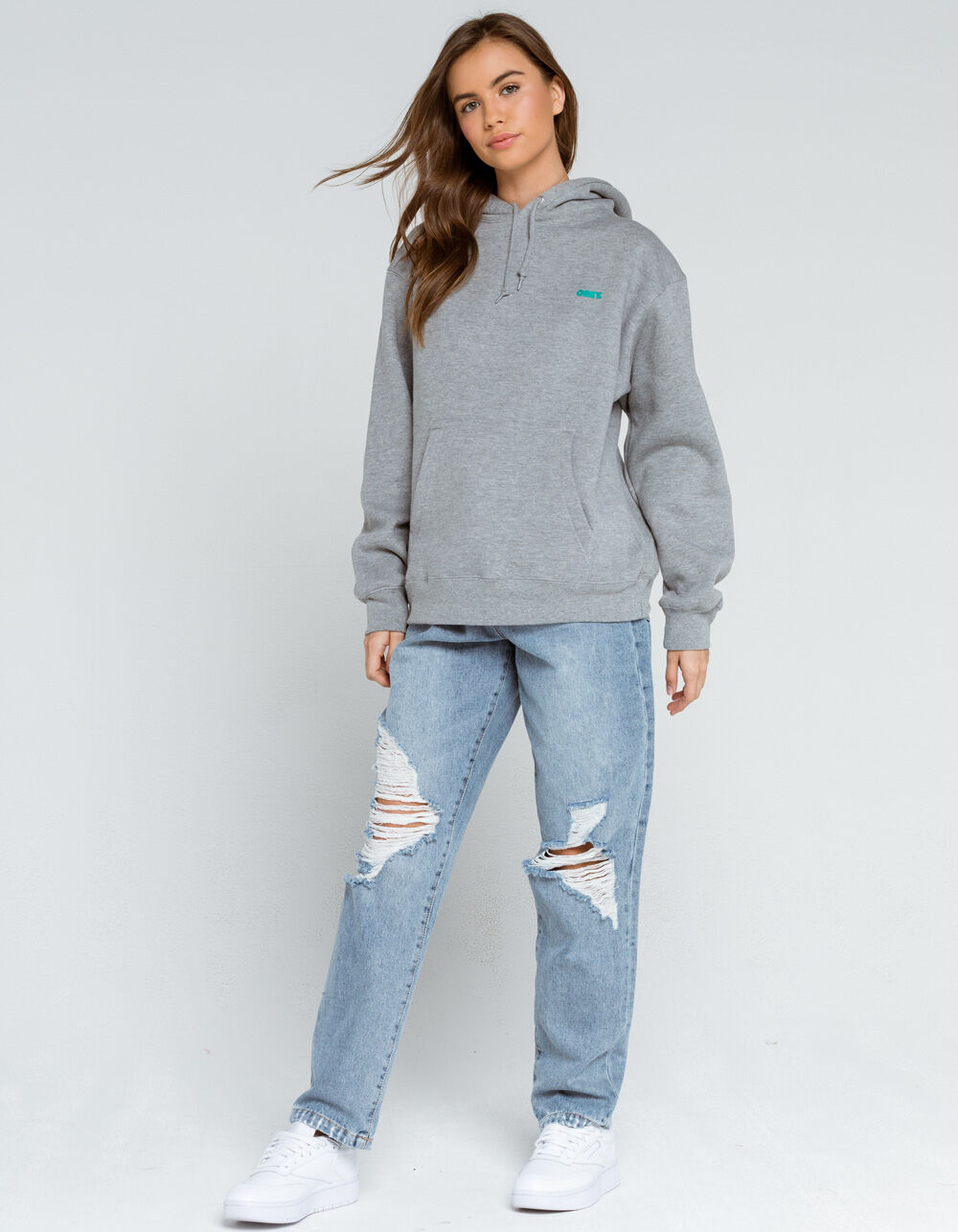 OBEY Chromed Out Womens Heather Gray Hoodie - HEATHER GRAY | Tillys