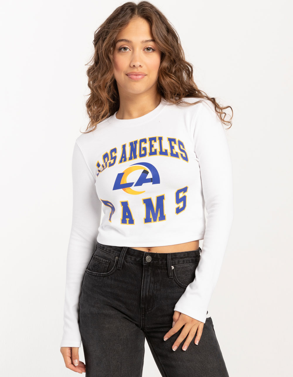 NFL Team Apparel Youth Los Angeles Rams Cover 2 Long Sleeve T-Shirt