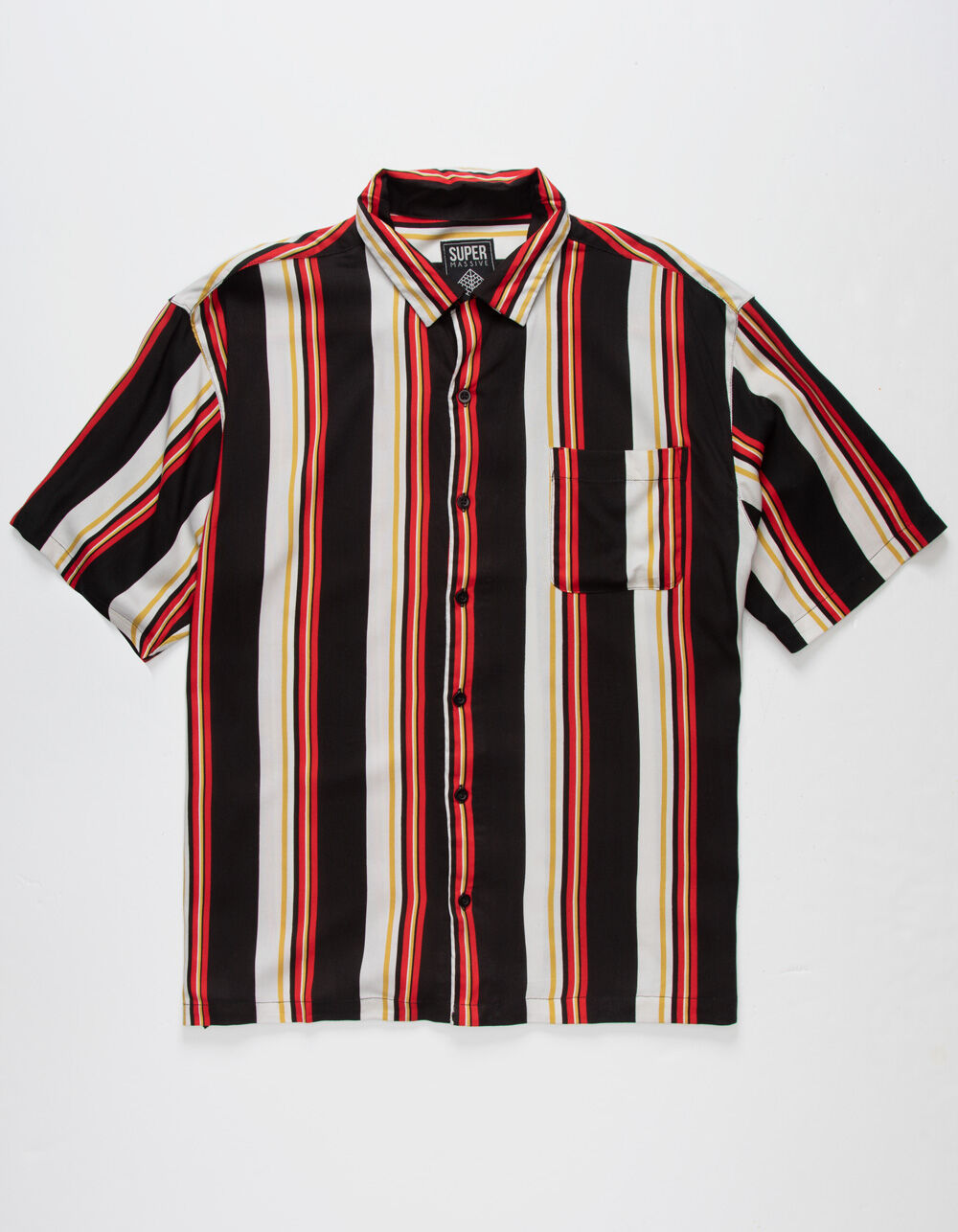 SUPER MASSIVE Stripe Mens Shirt - BLACK | Tillys