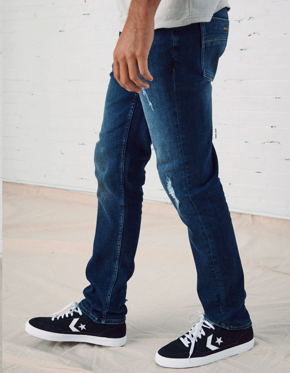 RSQ Mens Slim Dark Denim Vintage Flex Ripped Jeans - DARK DENIM | Tillys