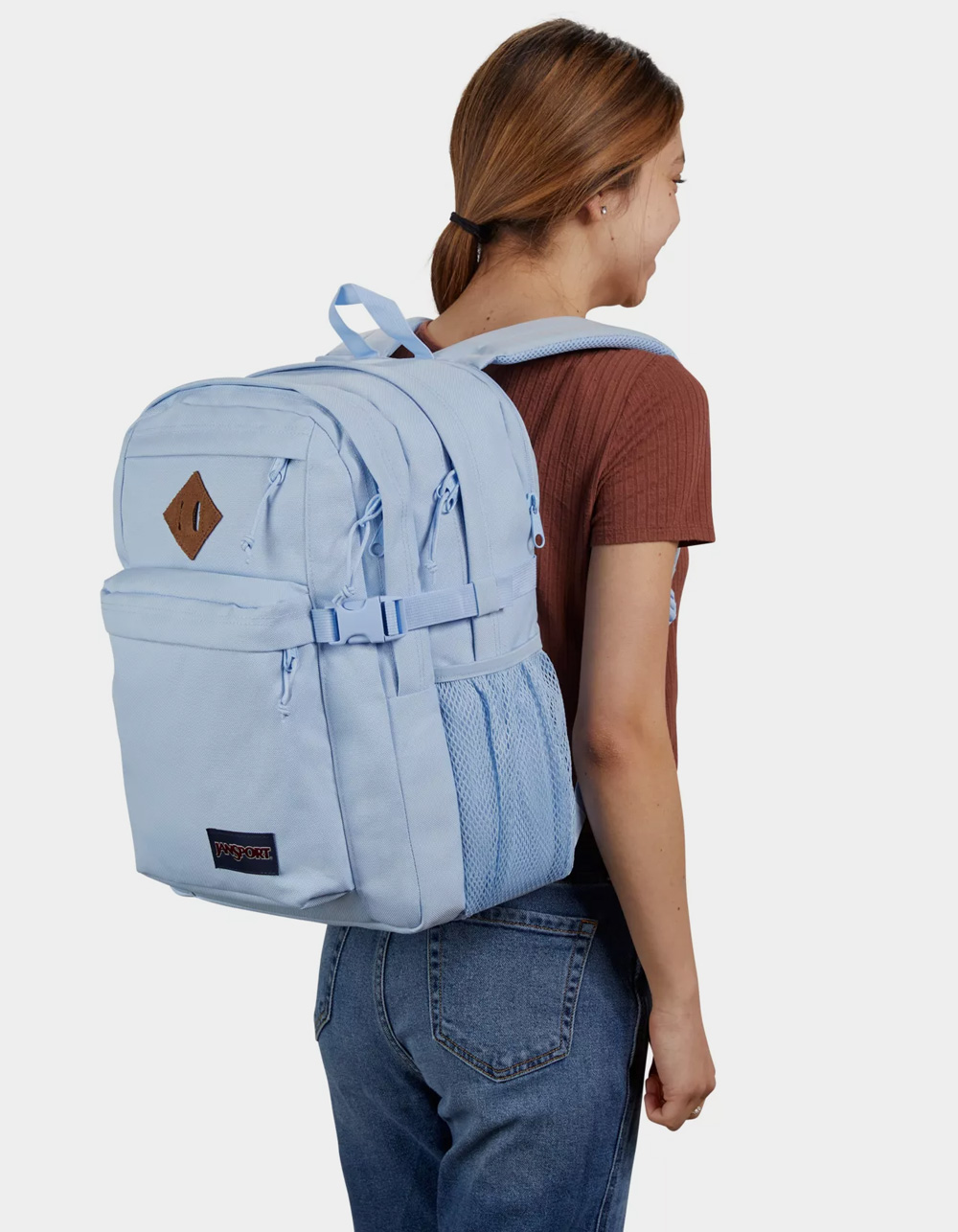 blue campus backpack