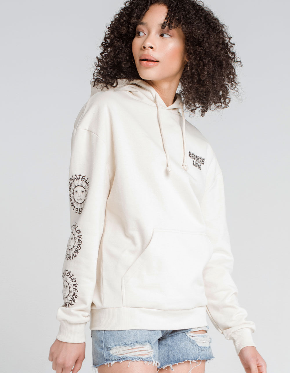 BDG Urban Outfitters Radiate Love WHITE Tillys Hoodie Womens OFF - 