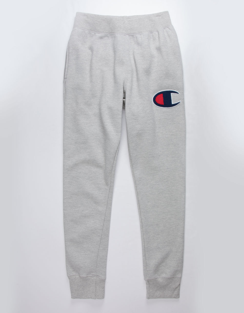 Champion Sweatpants Womens Large Gray Revere Weave Logo Spell Out