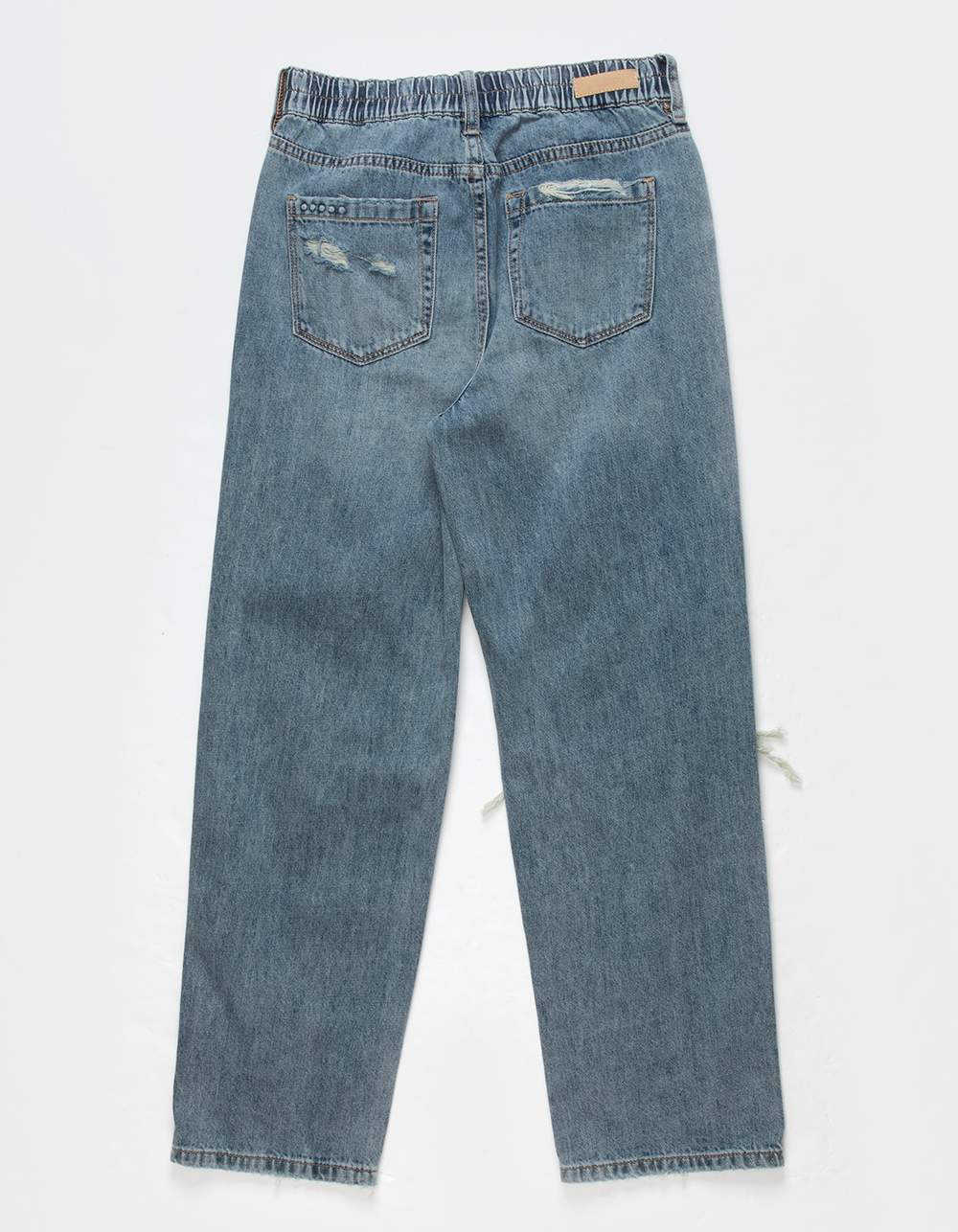 BLANK NYC Destructed Girls Jeans - MEDIUM WASH