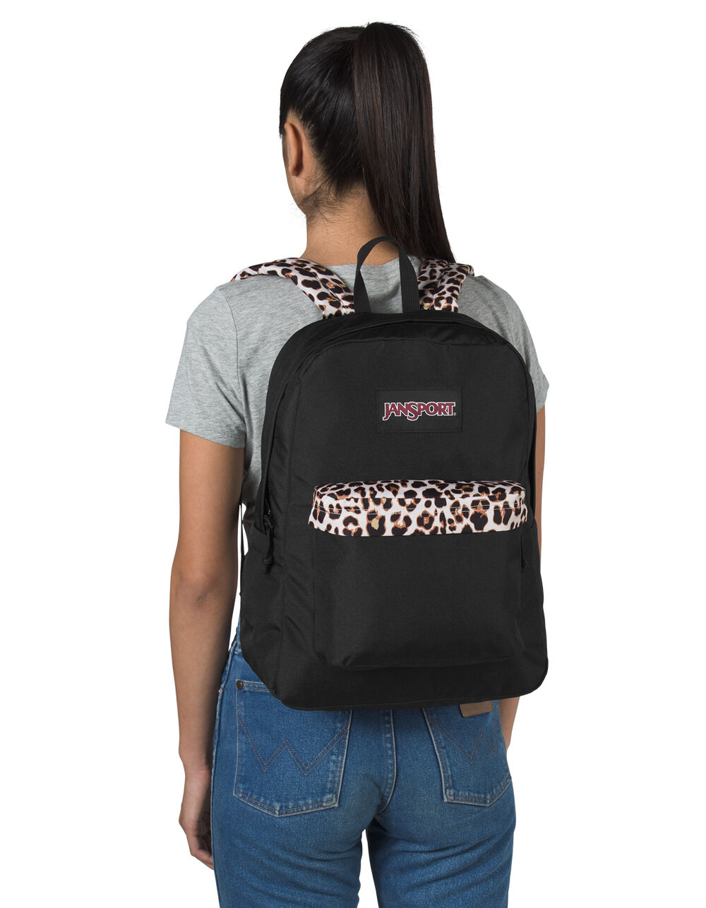Jansport, Bags, Jansport Velvet Cheetah Backpack Animal Print Bookbag  Leopard Bag Carry On Bag