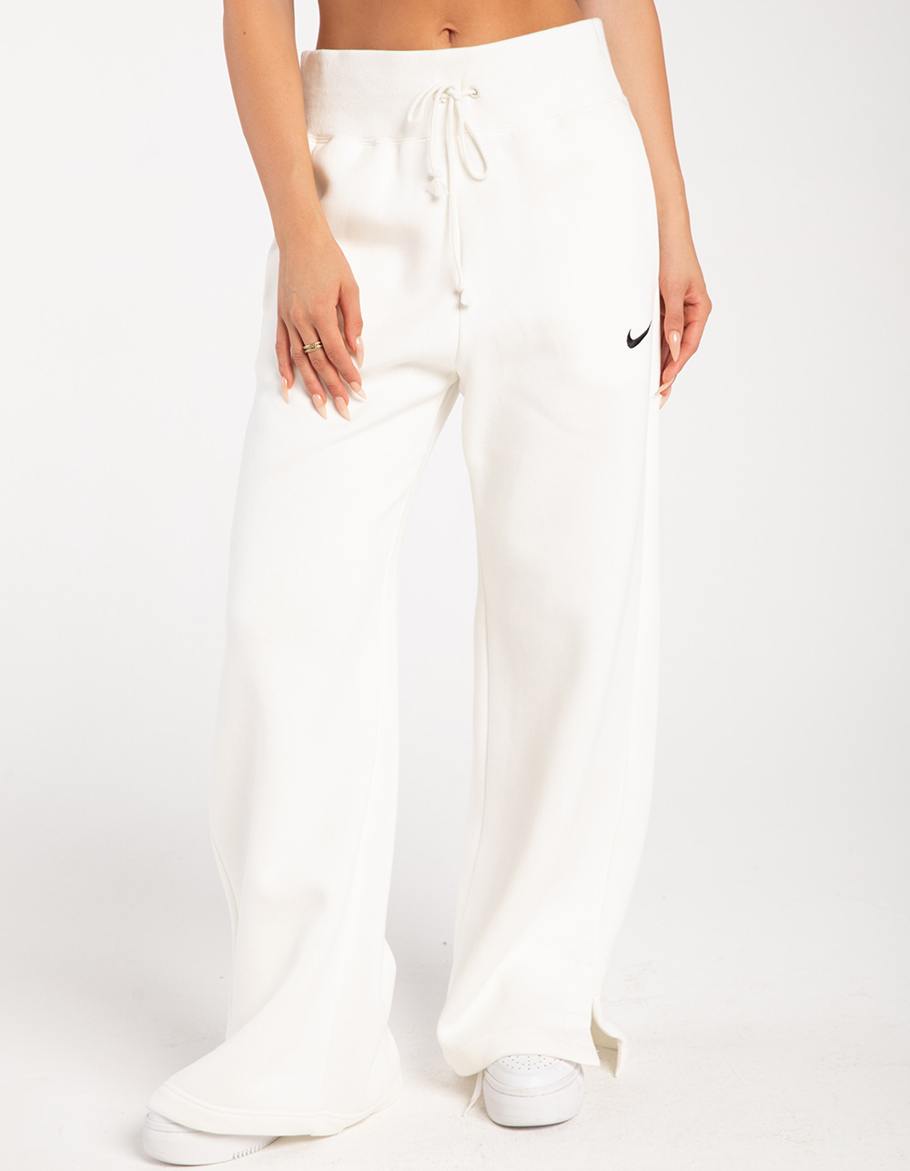 NIKE Sportswear Phoenix Womens Wide Leg Fleece Sweatpants - OFF WHITE ...