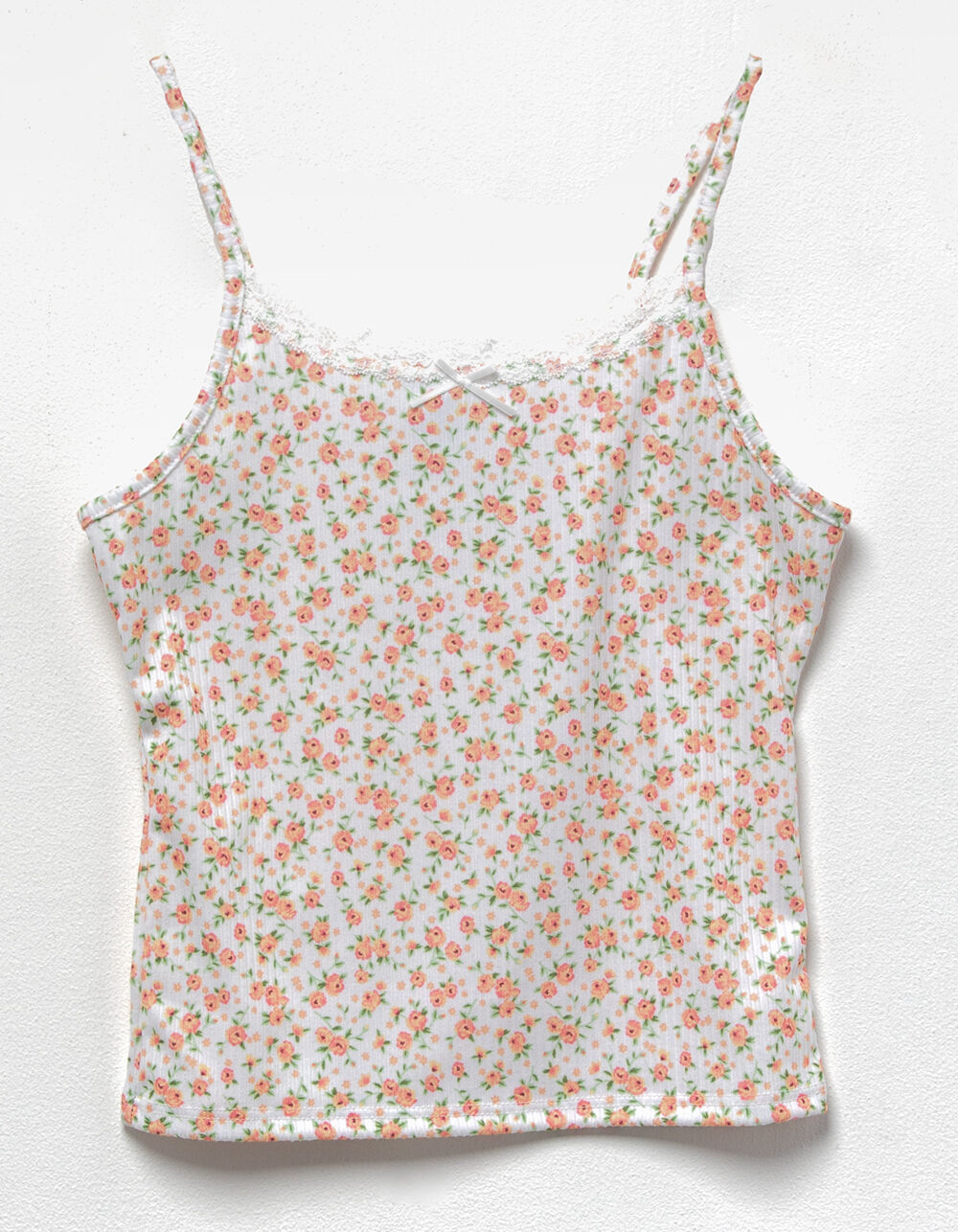RSQ Girls Ditsy Pointelle Tank Top - PINK COMBO | Tillys