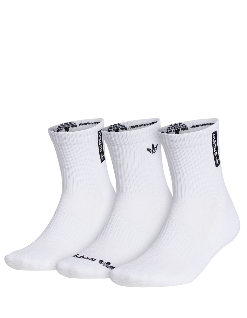 ADIDAS Originals 3 Pack Trefoil Mens Crew Socks - WHITE | Tillys