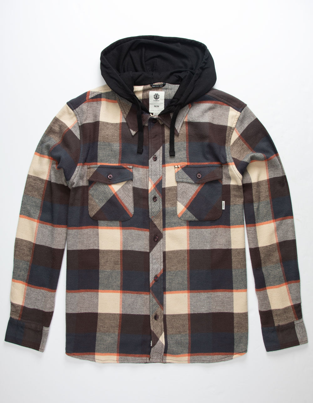 ELEMENT Tacoma Hooded Flannel Shirt - CHOCLATE COMBO | Tillys
