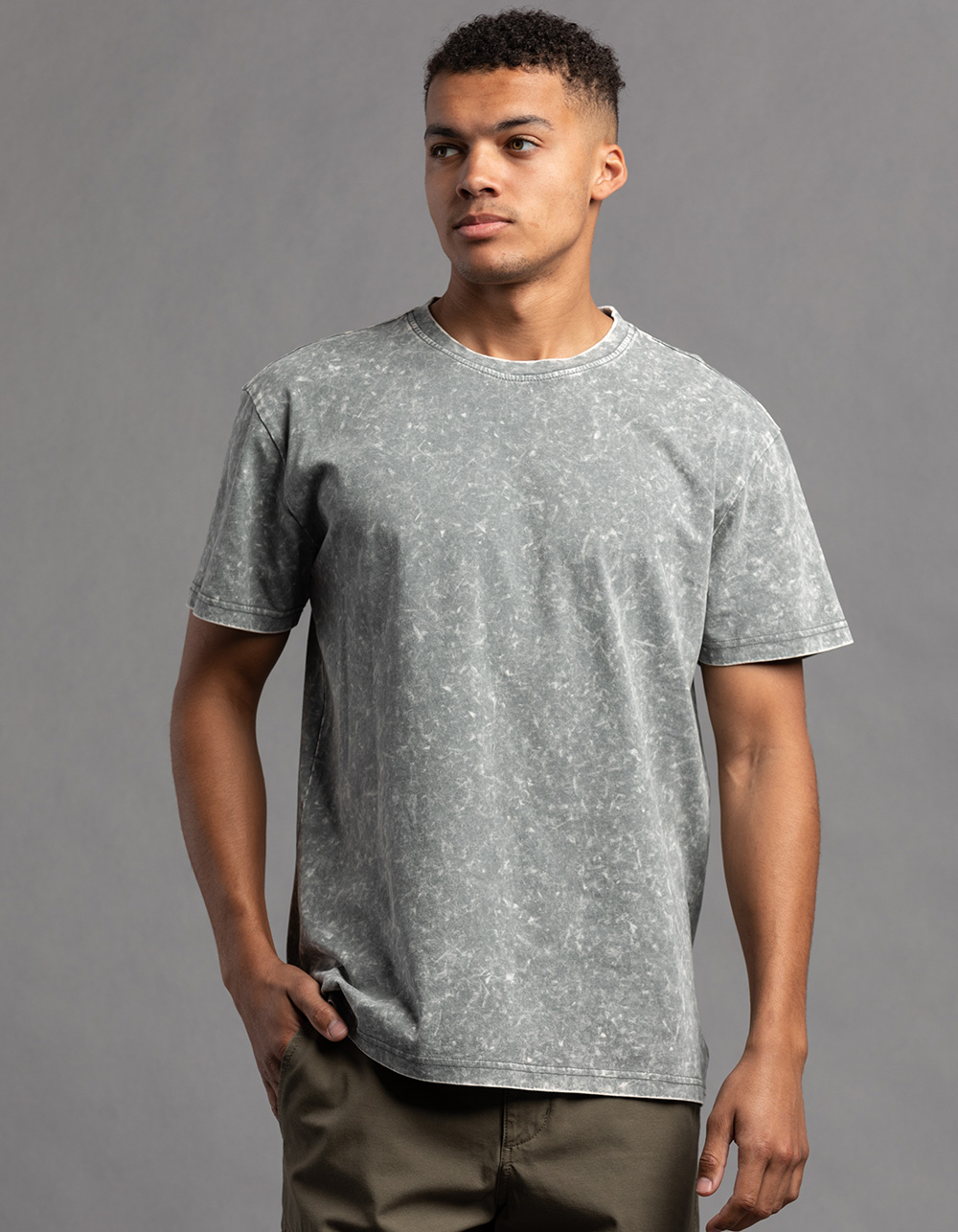 RSQ Mens Acid Wash Oversized Tee - GRAY | Tillys
