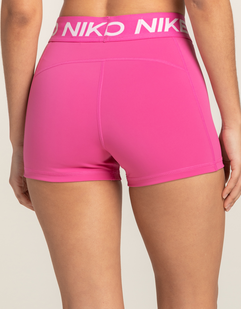 Pink Women's Compression Shorts, Pole Shorts