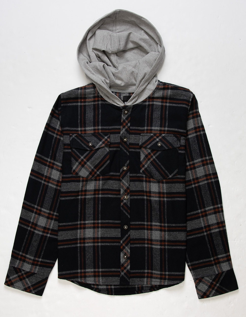 RSQ Boys Plaid Hooded Flannel - NAVY COMBO | Tillys