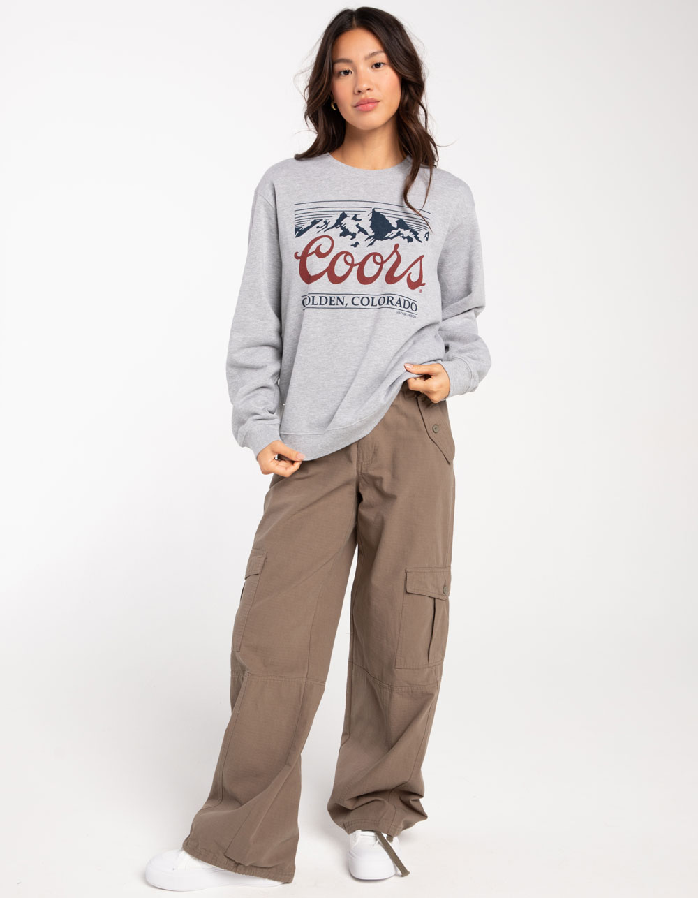 BREW CITY Coors Womens Crewneck Sweatshirt - HEATHER GRAY | Tillys