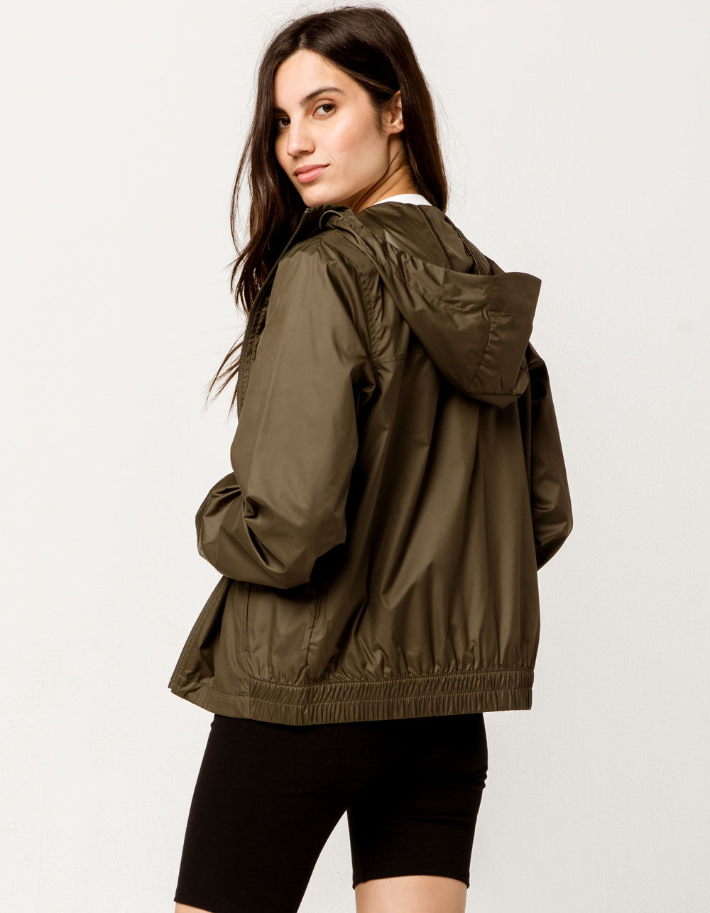 THE NORTH FACE Cyclone Packable Dark Olive Womens Windbreaker Jacket ...