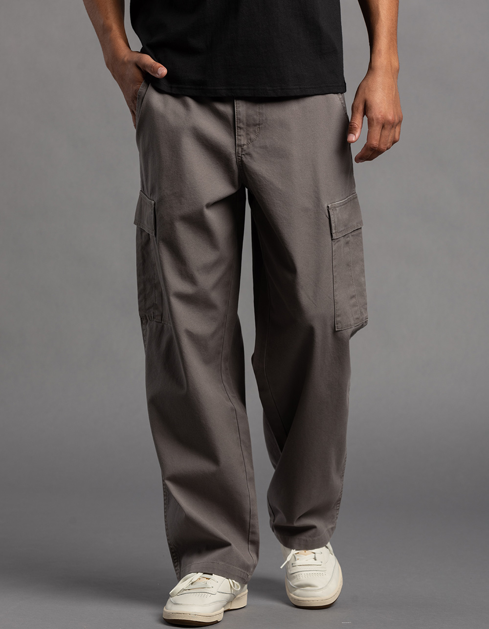 Rsq Low Rise Poplin Cargo Flare Pants Sage at  Men's