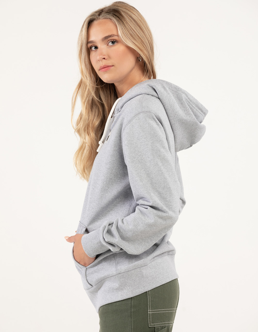 THE NORTH FACE Heritage Patch Womens Zip Up Hoodie - HEATHER GRAY | Tillys