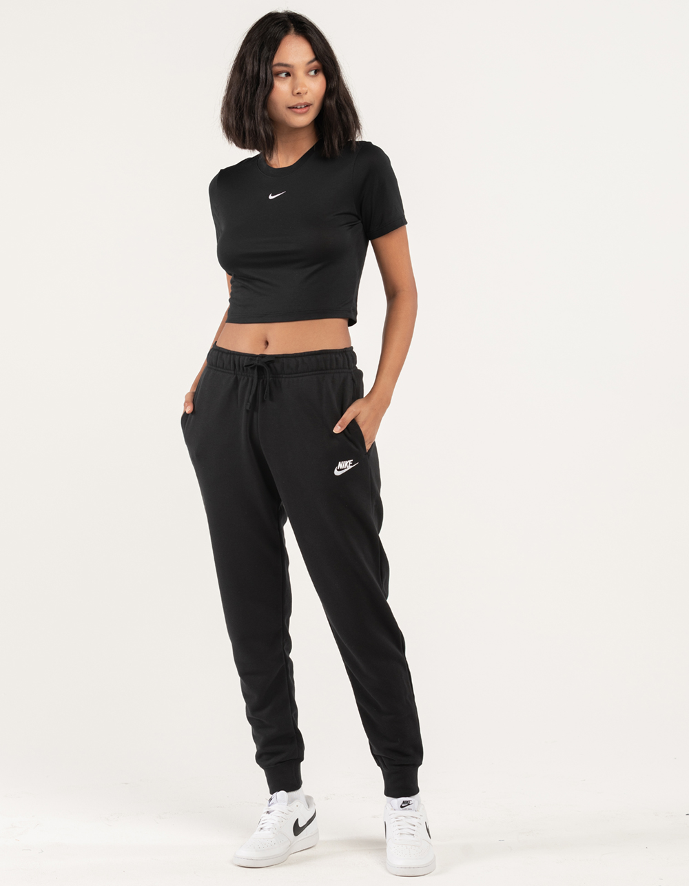 NIKE Sportswear Club Womens Fleece Sweatpants - BLACK