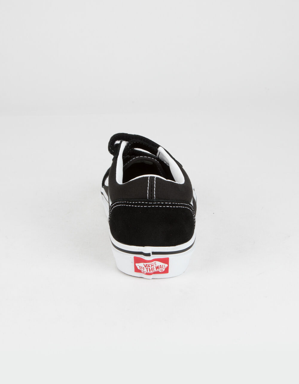 VANS Old Skool V Black & True White Velcro Shoes - BLACK/WHITE | Tillys
