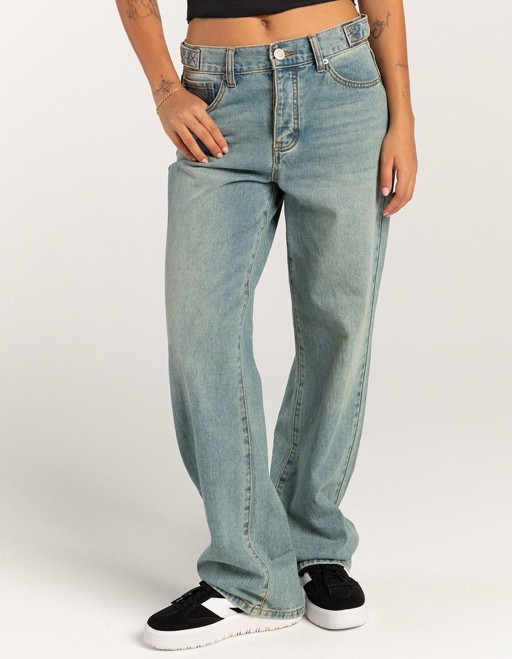 RSQ Womens Low Slung Baggy Jeans - MEDIUM WASH | Tillys