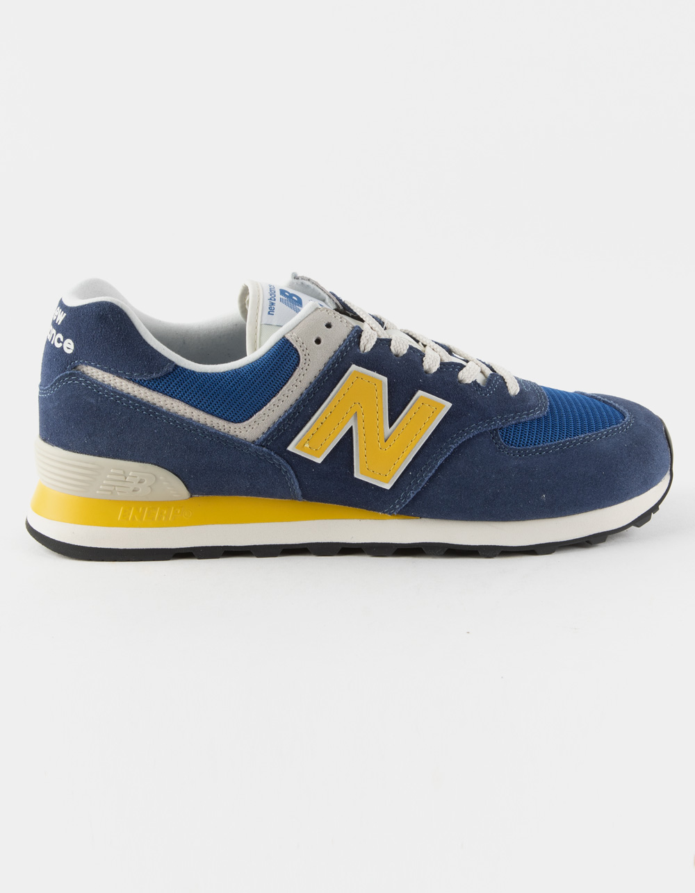 NEW BALANCE 574 Mens Shoes - NAVY/YELLOW | Tillys