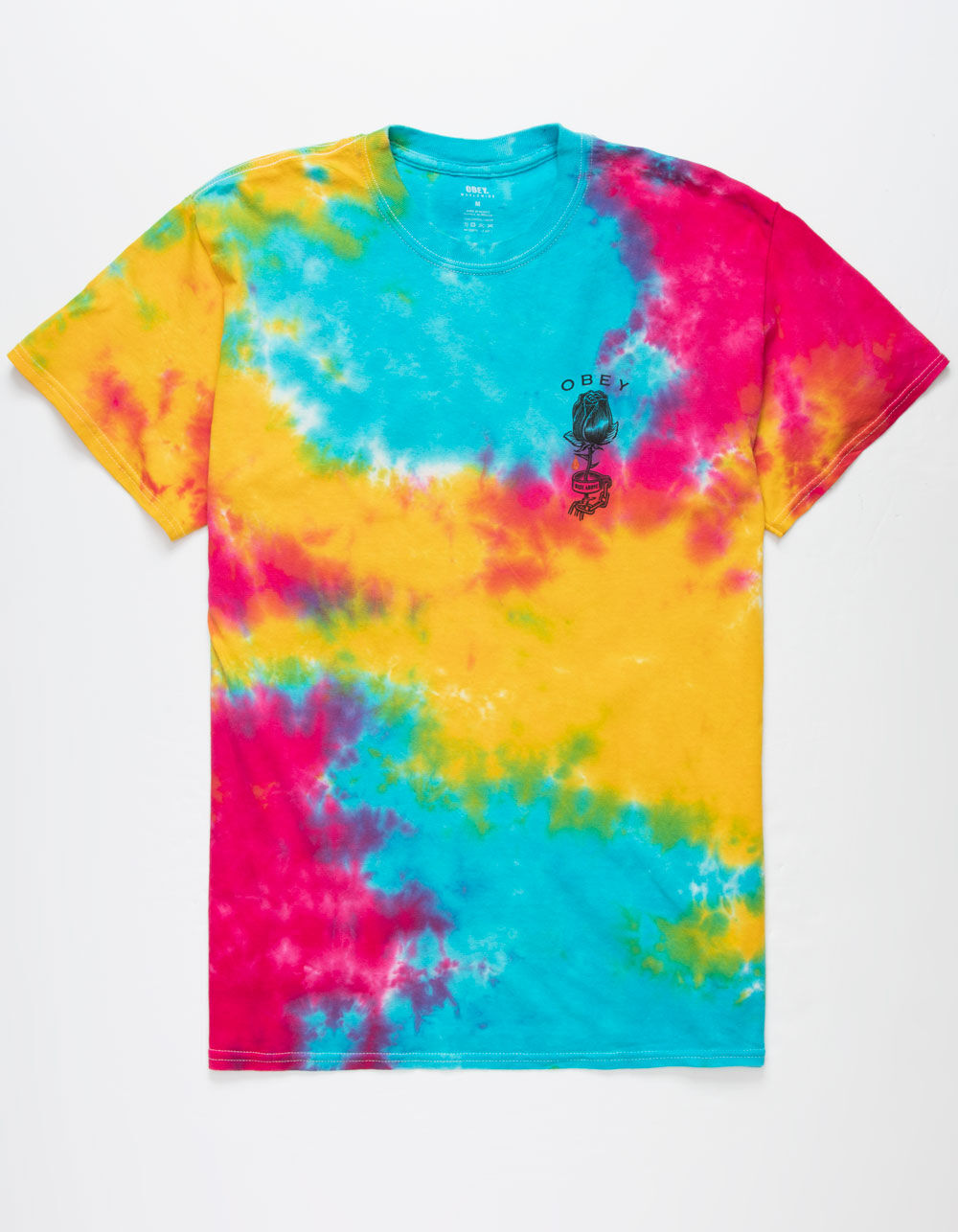 OBEY Rise Above Tie Dye Mens T-Shirt - MULTI | Tillys