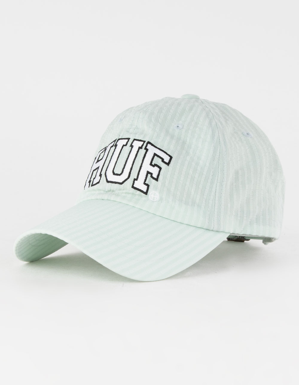 Mens 6 Panel HUF - GREEN Hat Logo Arch Tillys | Strapback